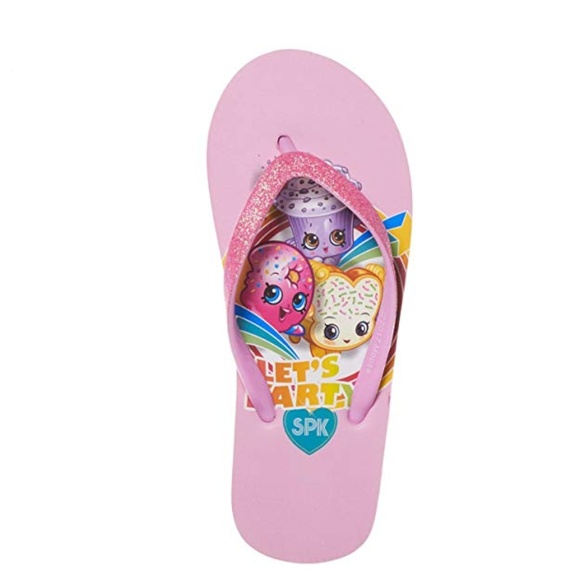 Shopkins Let's Party D'Lish Donut Flip Flops Shoes NWT - Picture 3 of 8